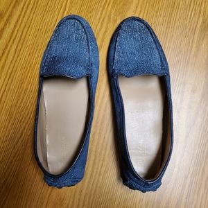 COLE HAAN GRAND Slip On Driver / Loafer Blue / Silver Size 8
